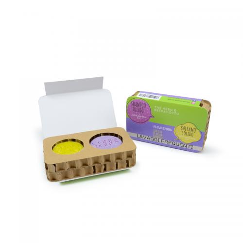 COMBO PACK SHAMPOO E BALSAMO SOLIDI PER LAVAGGI FREQUENTI  55+50 gr
