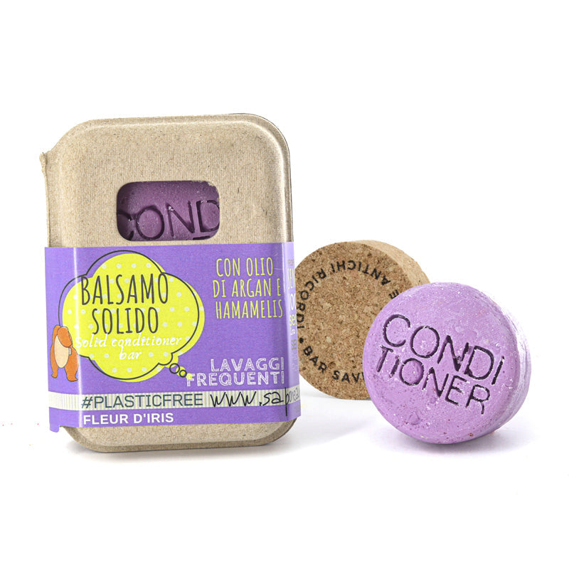 BALSAMO SOLIDO 55 gr LAVAGGI FREQUENTI AL FLEUR D’IRIS CON  BAR SAVER IN SUGHERO